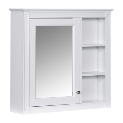 30'' x 28'' Medicine Cabinet, Wall Mounted Bathroom Storage Cabinet, Modern Bathroom Wall Cabinet with Mirror,Medicine Cabinet, Mirror Cabinet with 3 Open Shelves (Not Include Bathroom Vanity )