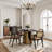 CR039AEH-WFUS1 Modern Round Dining Table with Lazy Susan for 4-6, Sintered Stone Tabletop, Solid Pedestal Carbon Steel Base Pre-Assembly-101644227-101644228-101644231