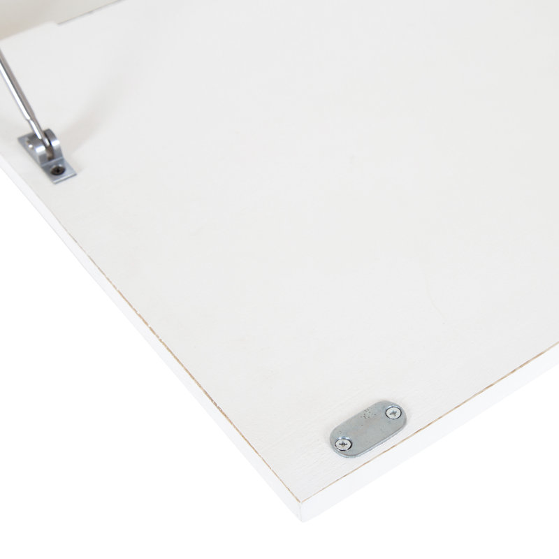 Aerick Solid Wood Floating Desk, White