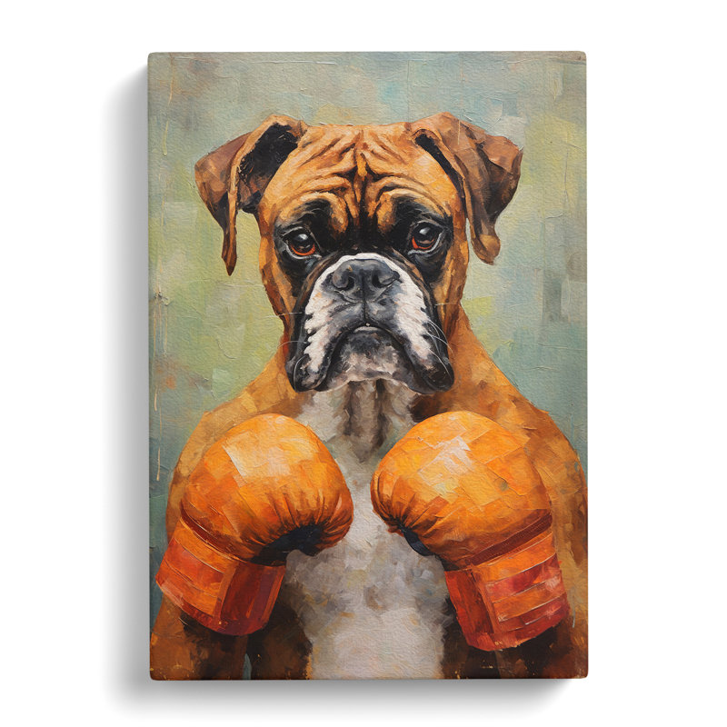 Boxer Dog Orphism Art - Wrapped Canvas, 50cm H x 35cm W x 3cm D