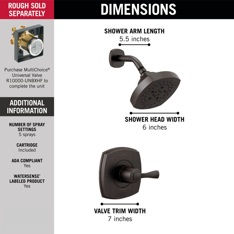 Stryke Shower Faucet Trim with H2Okinetic Technology