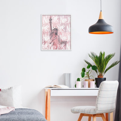 Sparkle Of The City Statue Framed Giclee, design by Svetlana Aleynikova