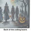 Vampires Spooky Halloween Glass Cutting Board Large