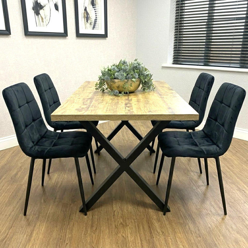 4 - Person Dining Set, Black