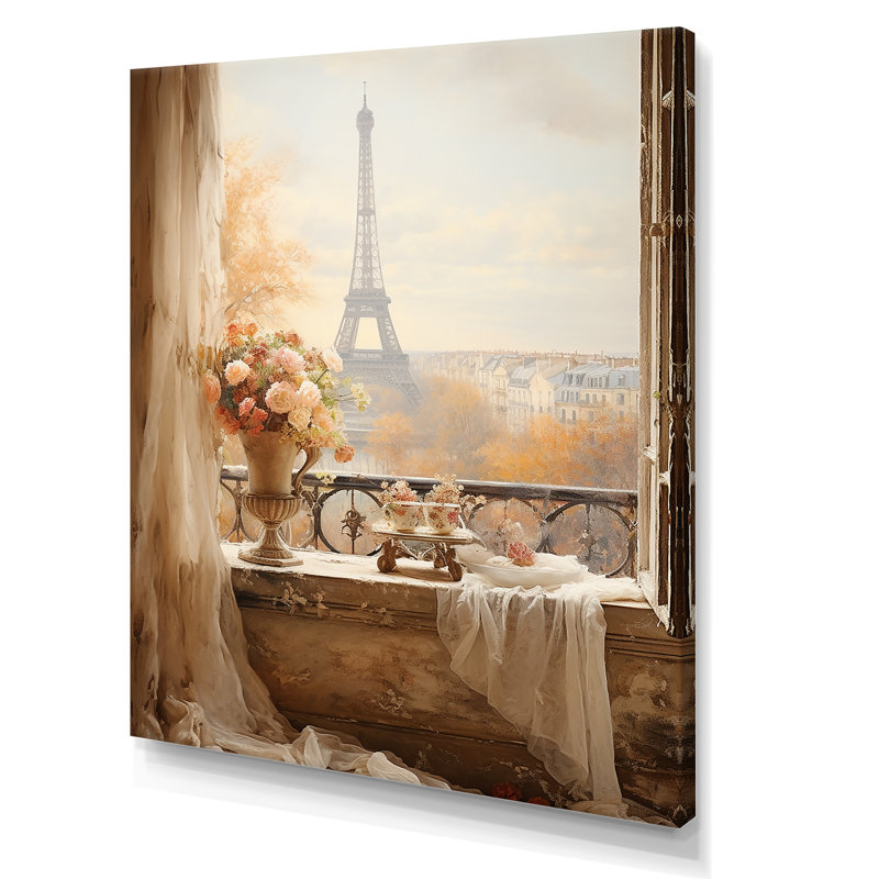 «Paris Spring Spring Elegance I - City Paris, art mural», Toile tendue, H 40 po x l 30 po x P 1,5 po
