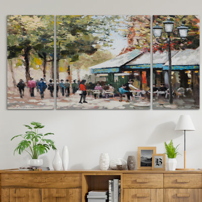 « paris bleu foncé ii », reproduction d’image multi-pièce sur toile