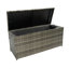 Coffre de rangement de jardin 113 gallons. Gris avec couvercle Structure légère en métal. Eau. Pour une utilisation à l'extérieur - Caisse spacieuse pour patio, terrasse. Doublure amovible, rouille portable et utile