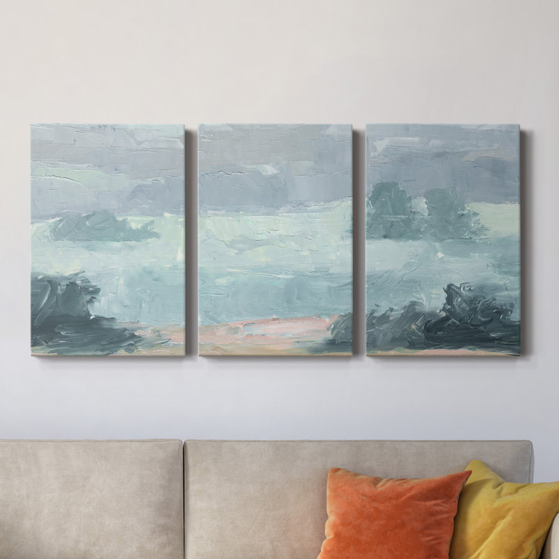 " Pastel Valley II " 3 - Pieces, 60" H x 40" W x 1" D