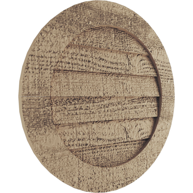 Évent rond en similibois Timberthane, H 1 po x l 12 po x L 12 po, Scié brut