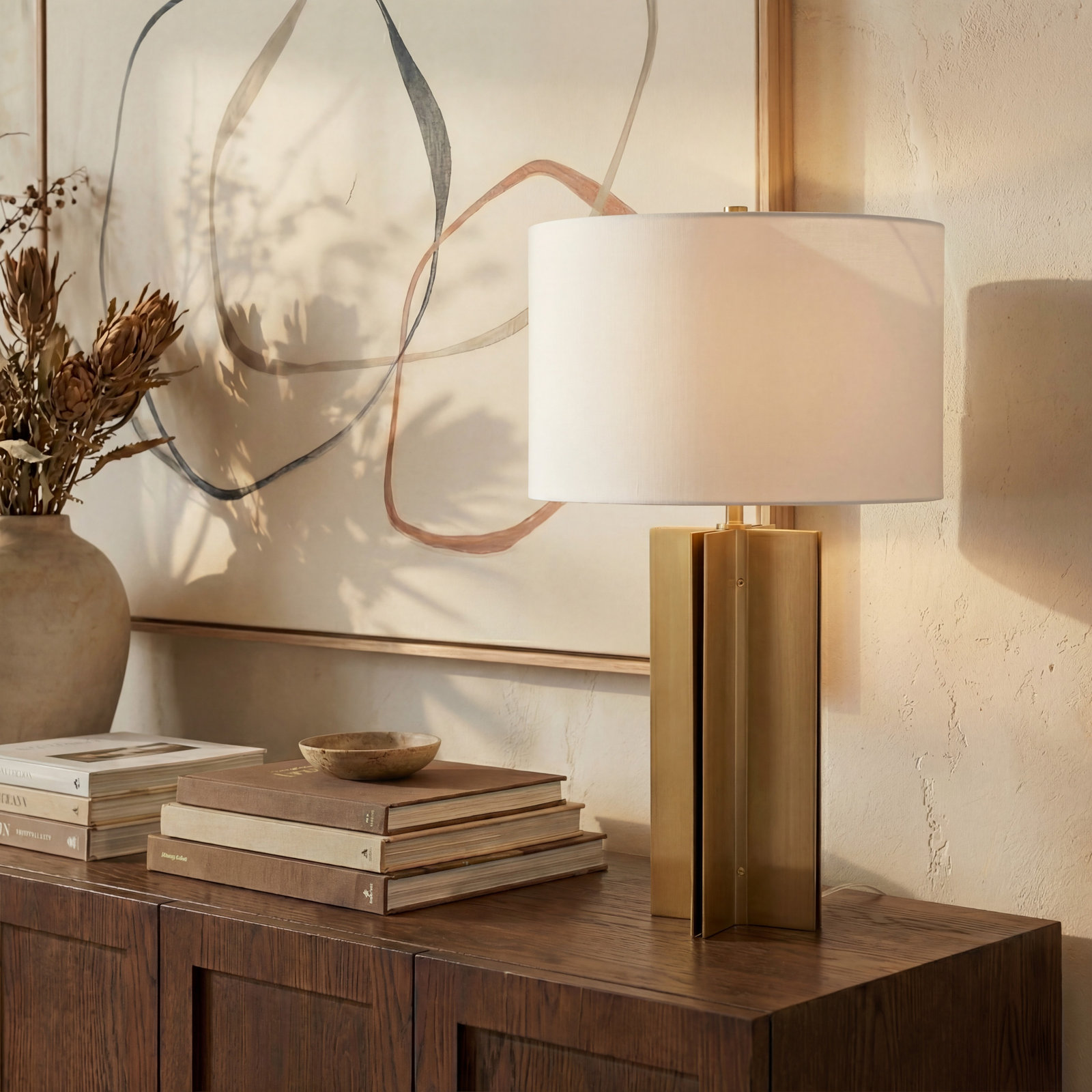 Cityside Table Lamp, Gold
