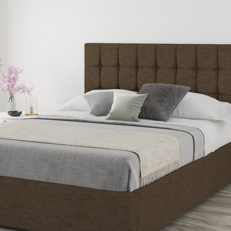 Wellington Upholstered Headboard, Super King (6'), Knit Chocolate