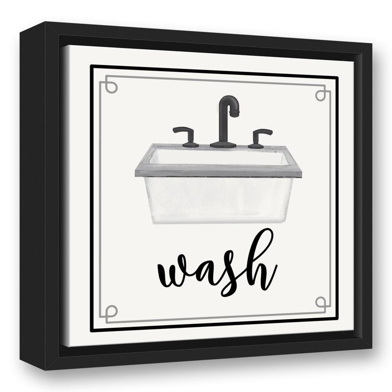 Wash, impression sur toile encadrée, L 13,75 po x H 13,75 po