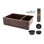 33" Hammered Copper Kitchen Apron 75/25 Double Basin Sink with Matching Drains, and Accessories