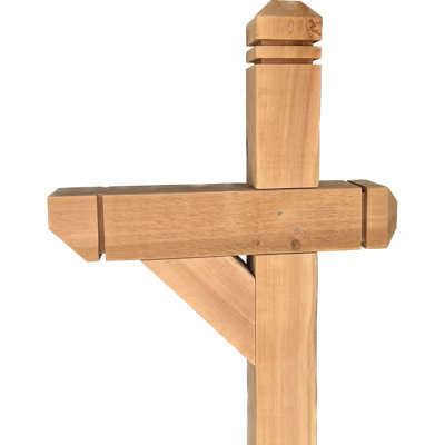 32 in. W x 81 in. H Square Decorative Post with Newspaper Holder