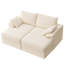 Causeuse modulaire en velours côtelé de 71 po avec rangement sous le siège et repose-pieds, canapé modulaire à assise profonde-1692206227