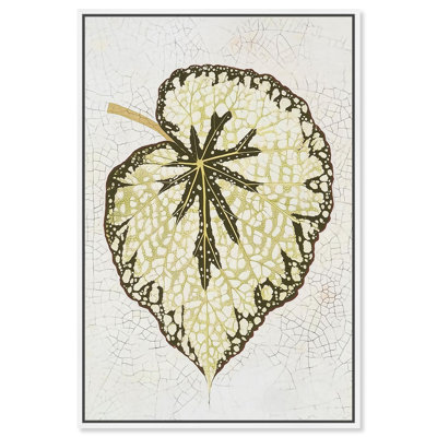 «Leaf Unravels I Botanical Decor», reproduction d'art sur toile par Art Remedy
