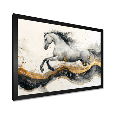 Impression sur toile «Dark Spirit Of The Stallion Horse II»