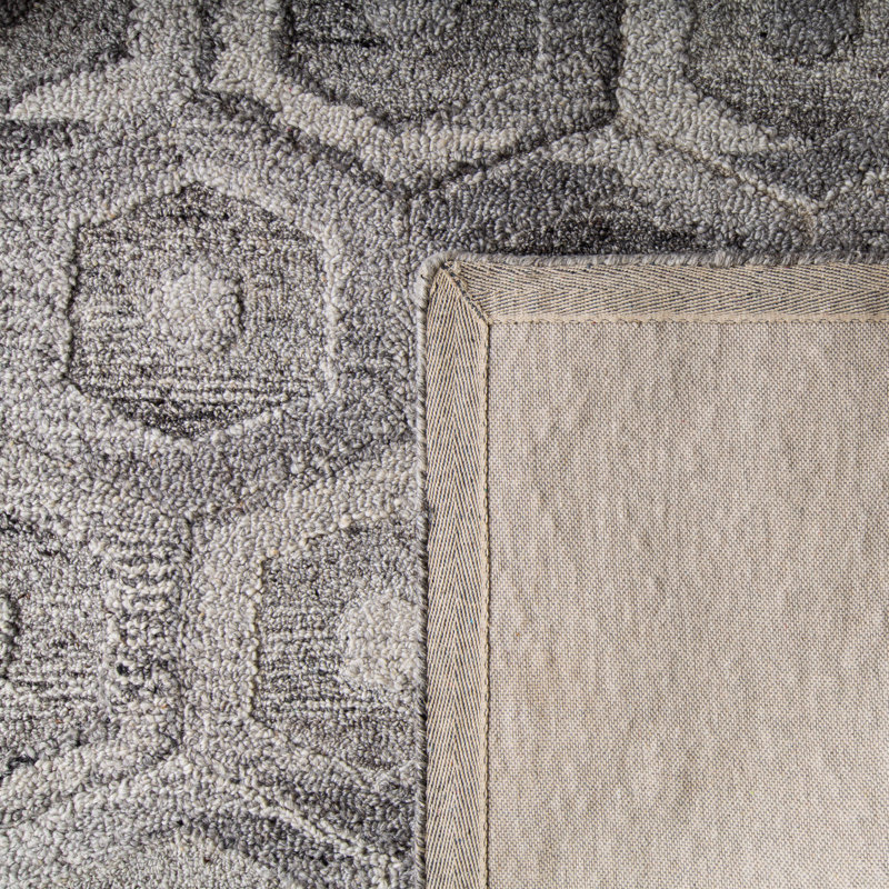 Fayolle Hand Tufted Performance Geometric Rug, Rectangle 6' x 9'