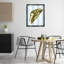Cadre flottant Disco Croissant & Blue Stripes, design par Lil 'Rue-398640270-398640271