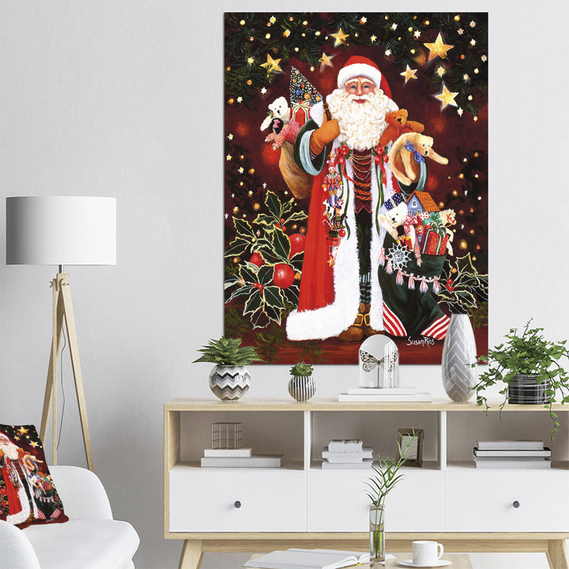 « happy père noël magic of christmas », peinture, H 32 po x l 16 po x P 1 po, H 46 po x l 36 po x P 1,5 po