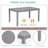 5-Piece Modern Dining Set: Rectangular Wooden Table & 4 Upholstered Chairs-2017578819