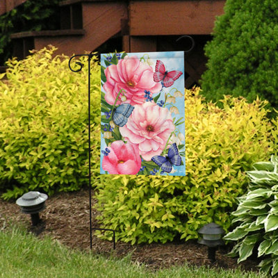 Pink Peonies Garden Flag