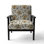 Contemporary Victorian Motifs Victorian Pattern - Upholstered Farmhouse Arm Chair, Rustic Floral Accent Chair