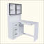 Bureau d'ordinateur avec armoires en verre et lumières DEL intégrées, bureau de coin en L avec ports de chargement USB, plateau à clavier, conception ergonomique pour les espaces de travail à domicile et en entreprise