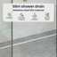  360° Shower Drain With Slim Model Silver Stainless Steel 304 Bathroom