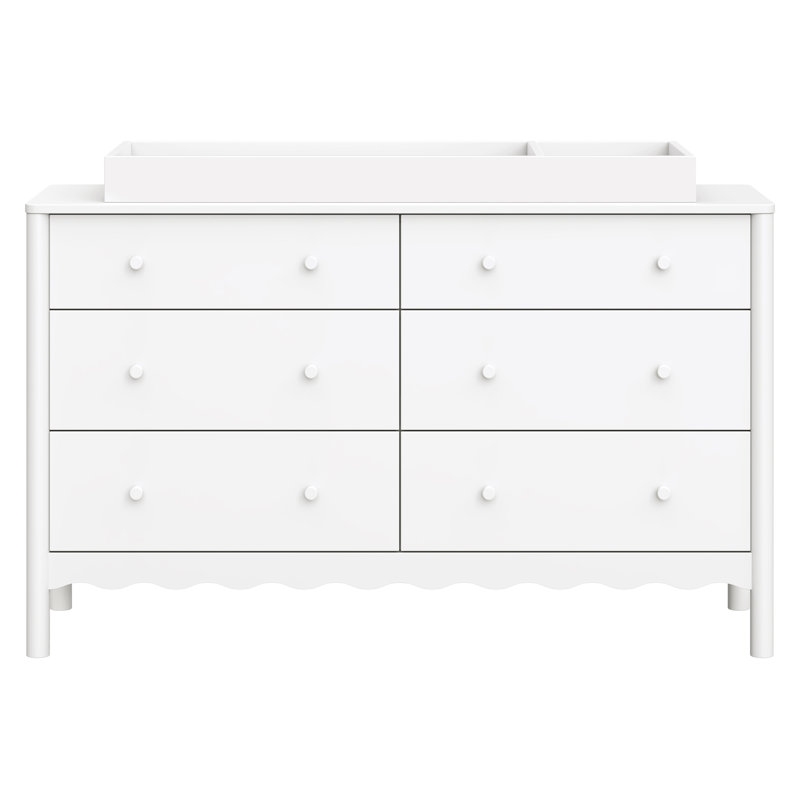 Swell 6-Drawer Assembled Dresser, White