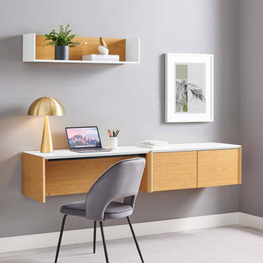 Render Wall Mount Wood Office Desk