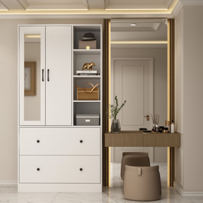 Csirke 35.6 " W Solid Wood Armoire