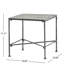Table de patio en fer noir brossé noir, P 16,50 po x l 16,75 po, H 16 po, complète l'espace de vie extérieur avec chaises et tables basses, table de bout à assembler requise, nécessaire