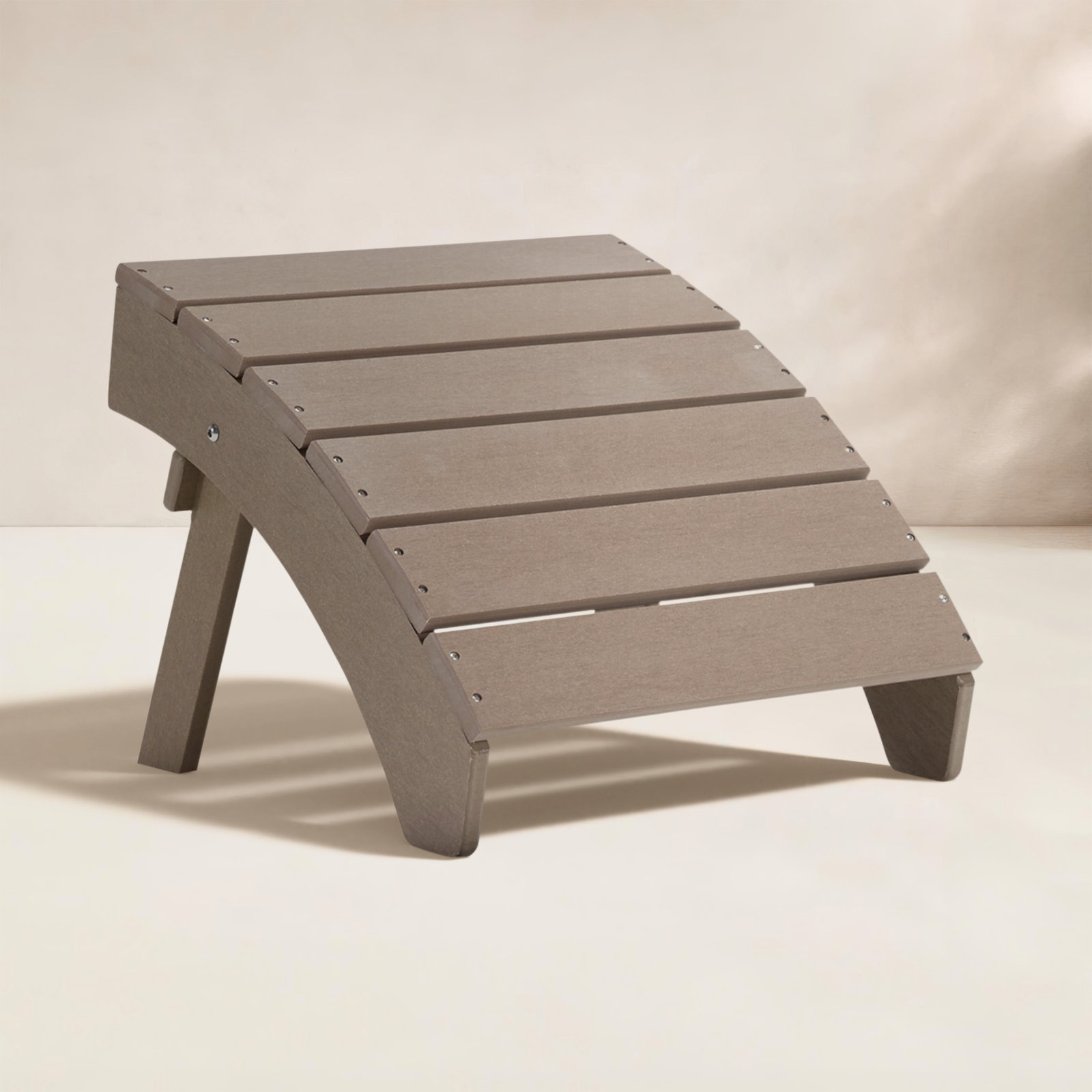 Emory Patio Footstool, Grayish Brown