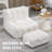 Anjuta Velvet Accent Chair with Ottoman-1367617990