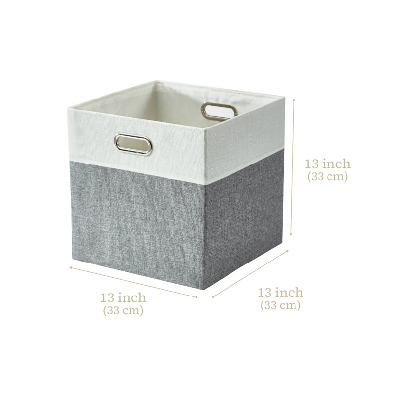 Ensemble de 3 bacs de rangement en tissu, H 13 po x l 13 po x P 13 po
