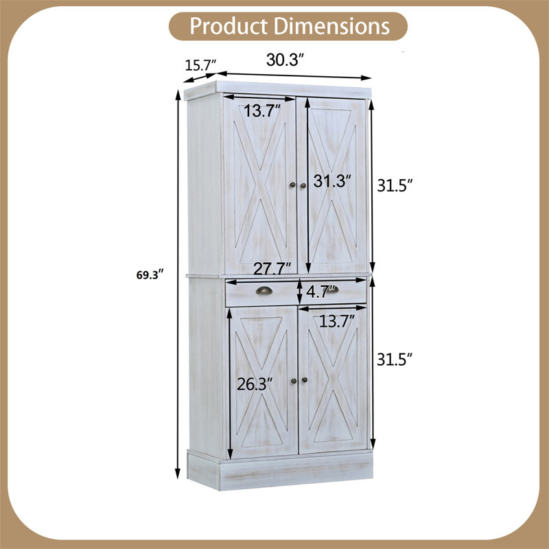 Armoire en bois manufacturé Zaelie