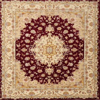 Tapis traditionnel rouge / ivoire Gurveen