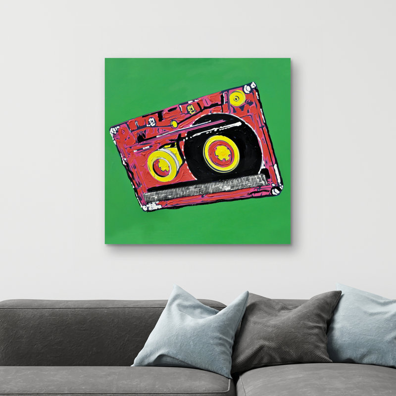 Tape player - 32"x32" art on canvas