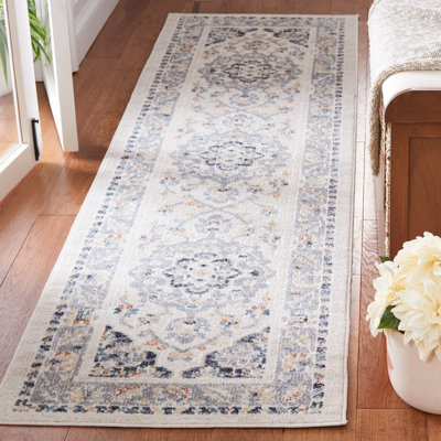 Hults Washable 204 Area Rug in Beige/Gray/Navy