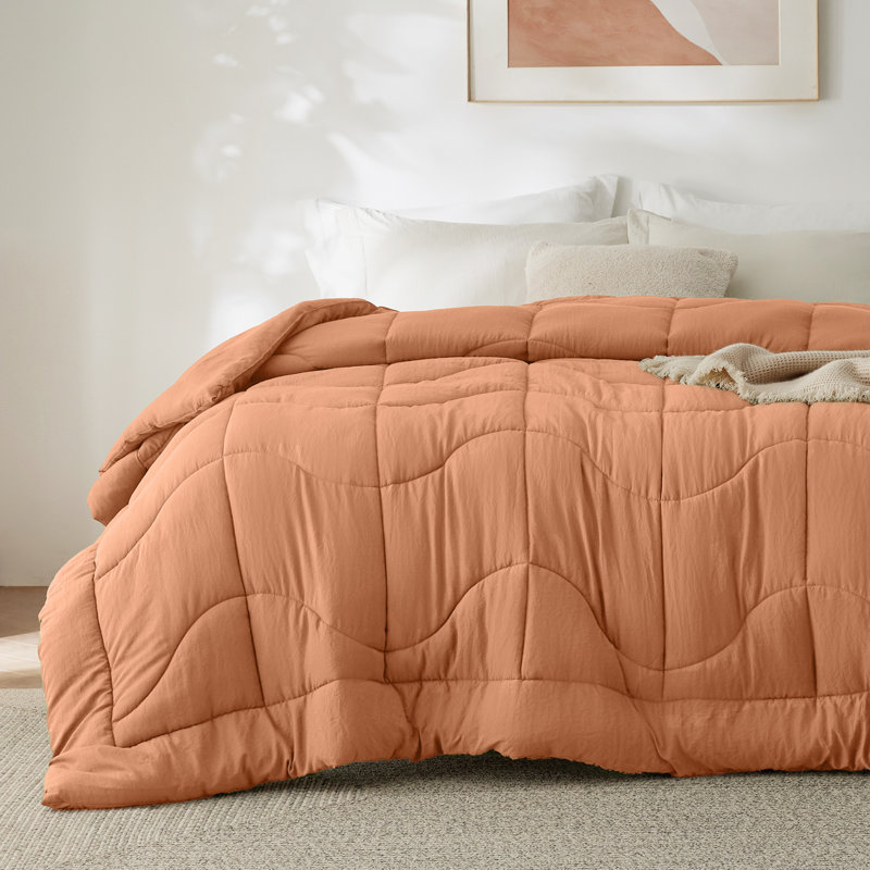 Bedsure King Down Alternative Duvet Insert – Burnt Orange Ultra-Soft, Prewashed, All-Season Comforter with 4 Tabs