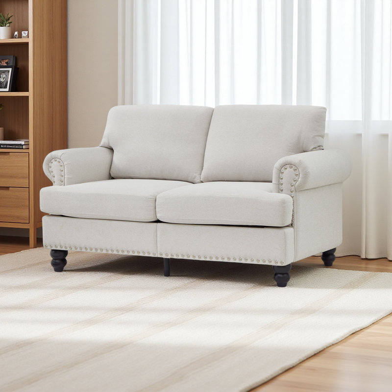 Canapé en tissu 59,5 po 59 po, Beige