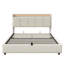 Ottoman Storage Bed Frame with Charging Station & Headboard Storage, Hydraulic Lift-Up Base-214915786