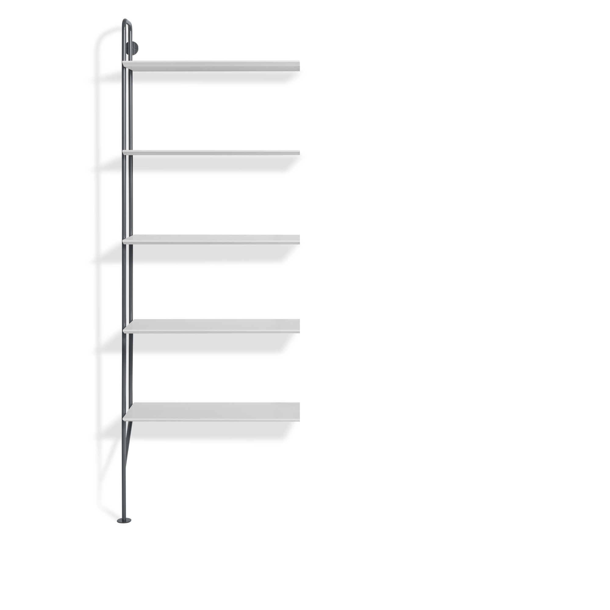 Hitch Bookcase Add-on Kit, White/Slate