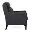 Élégant fauteuil club gris anthracite avec revêtement doux et base avec des pieds robustes et robustes à dossier en cascade-1852710975