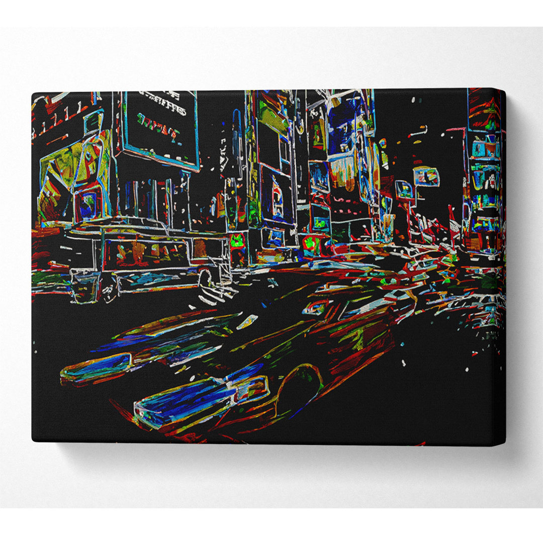 NYC Taxi Psychedelic - Kunstdrucke auf Leinwand