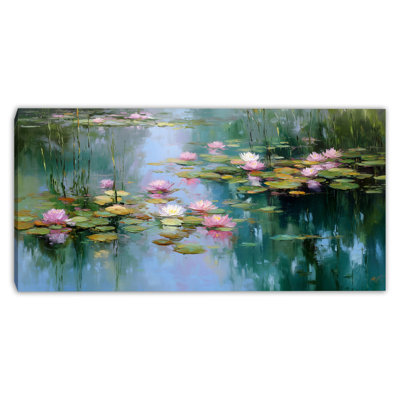 Lily Pond Reflections Wrapped Canvas Wall Art