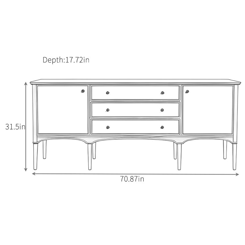 Buffet minimaliste de haute qualité