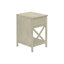 Table d'appoint en placage blanc antique avec 2 et rangement pour la décoration du salon