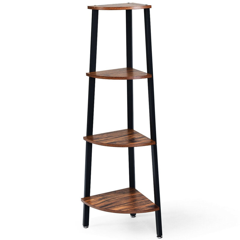 Cordes 125 cm H x 35 cm W Solid Wood Corner Bookcase